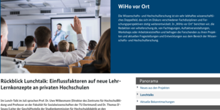Screenshot des News-Beitrags auf der Webseite der WiHo Forschung.